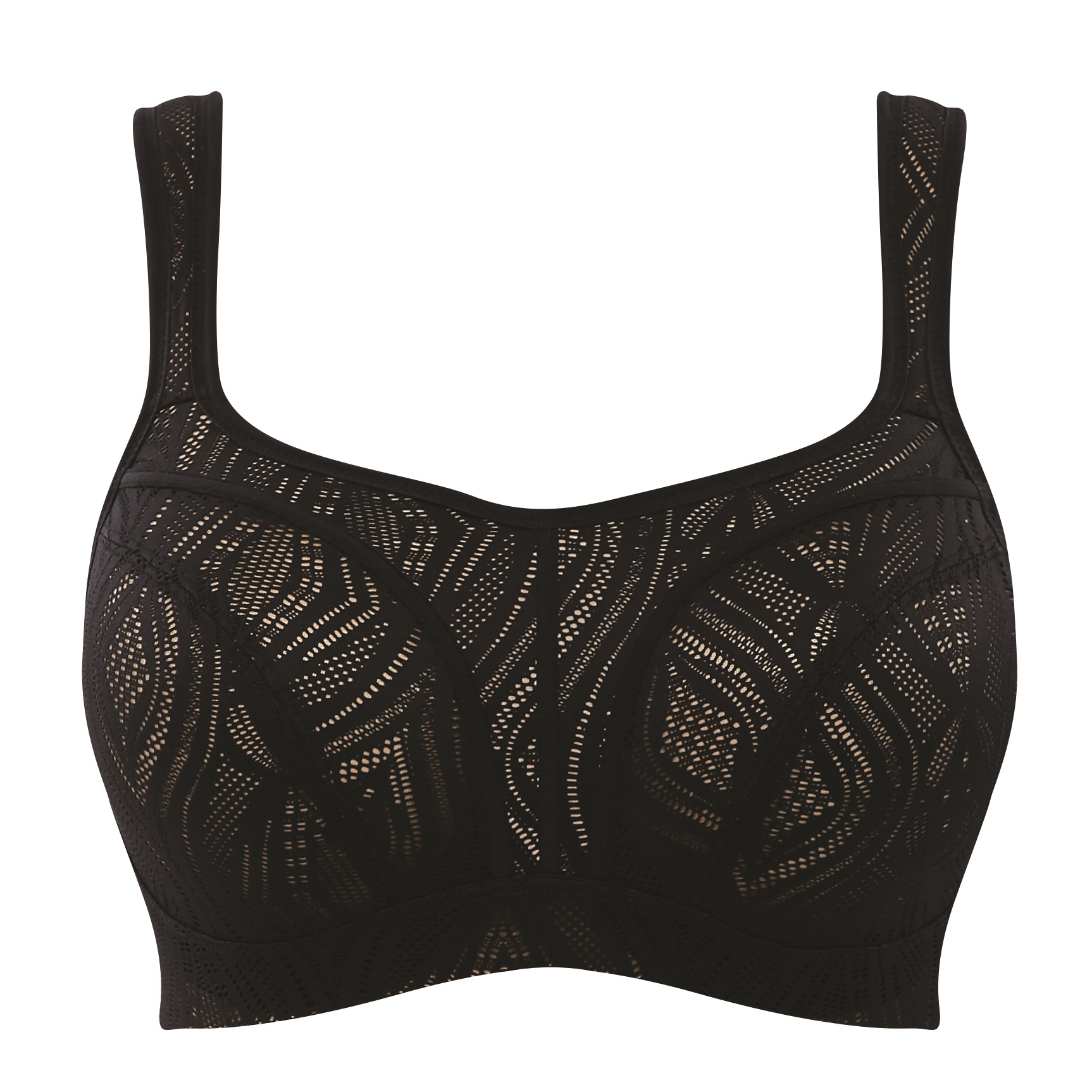 Panache Wired Sport Bra - Black/Latte - LAST ONE 34G