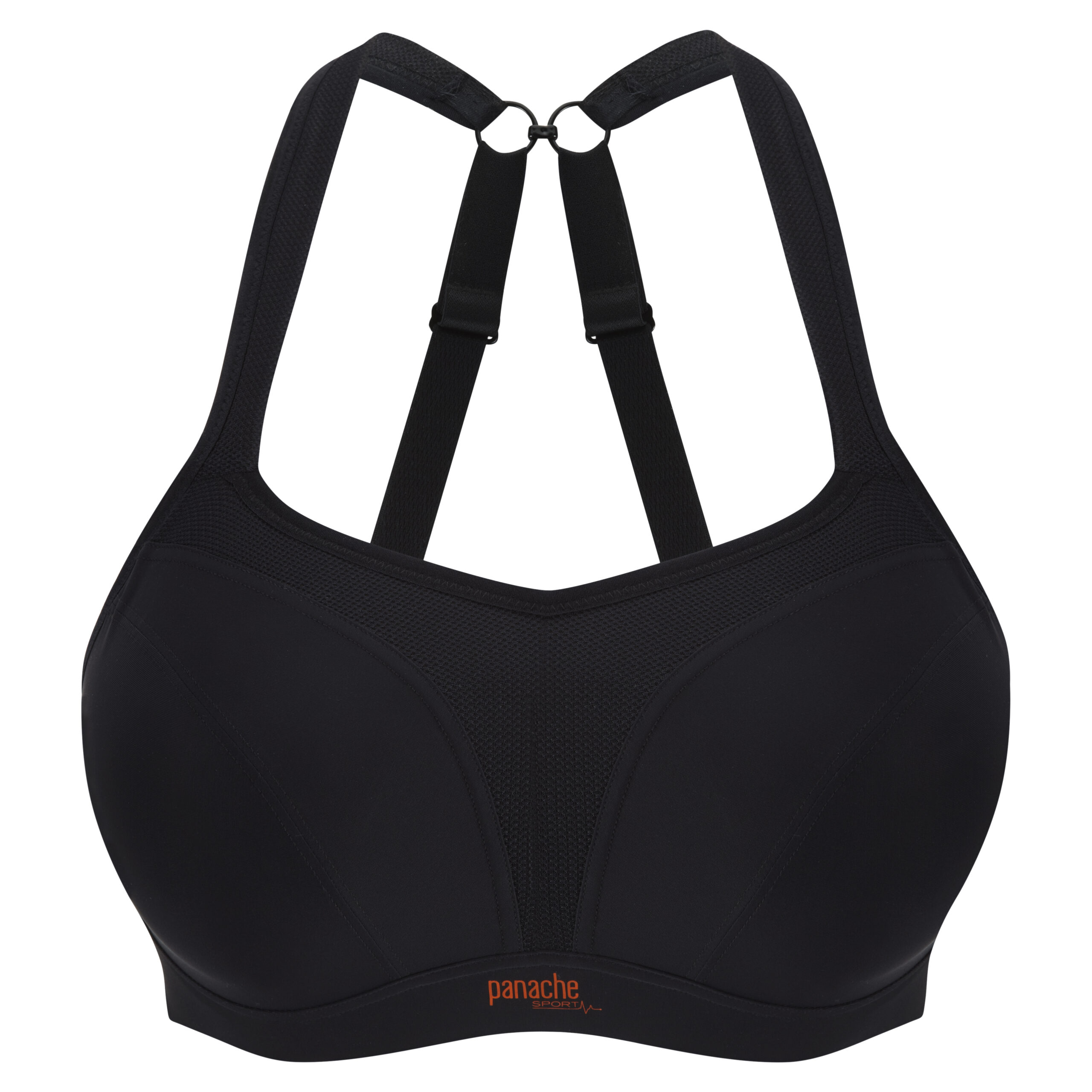 PANACHE ULTIMATE HIGH IMPACT UNDERWIRE SPORTS BRA 5021 BLACK SIZE 34 GG 34  J 